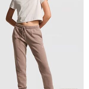 PINK Victoria's Secret Taupe Jogger Track Pants with Elastic Waistband